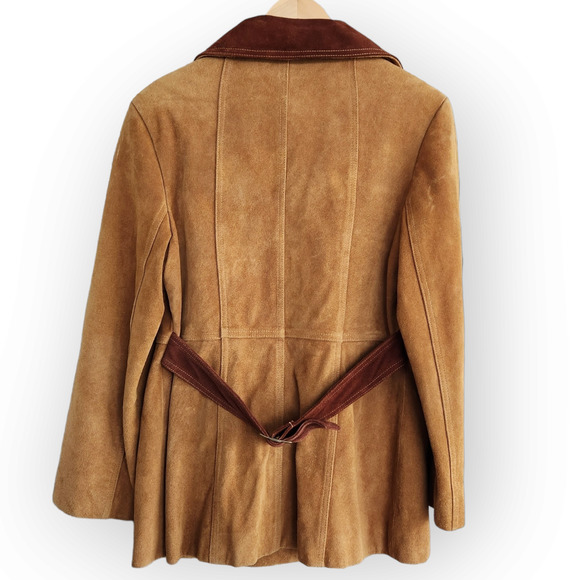 Express Tan and Brown Leather Jacket - Picture 6 of 10